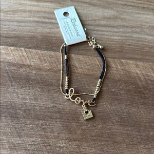 Gold and Black Love Bracelet